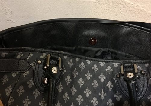 Image of the backpack I want to repair the faux leather part