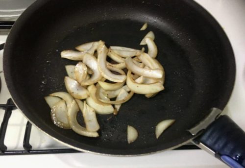 Add the onions to the pan