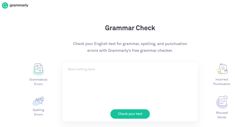 Grammarly TOP page