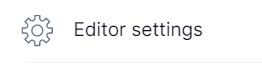 Editor settingsのアイコン
