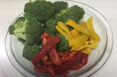Image Broccoli and bell peppers