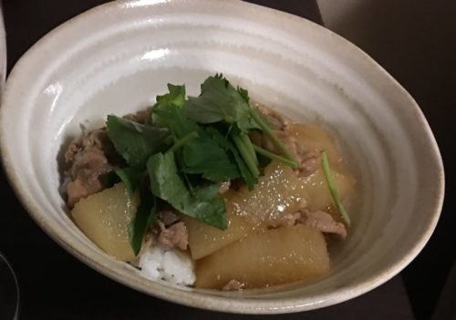 Image Mildly Simmered Daikon and Minced Pork