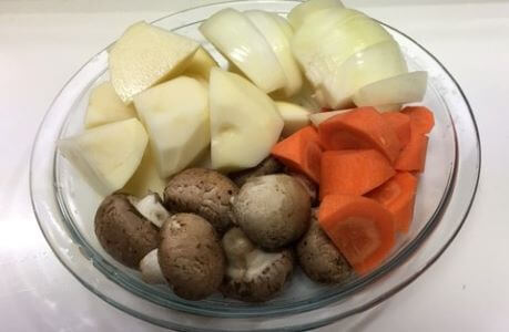 ビーフシチューの野菜