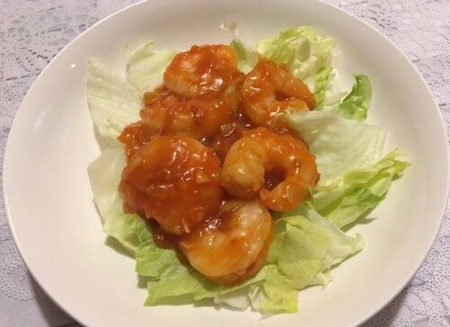 Image Shrimp Chili with Lettuce