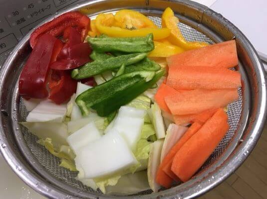 八宝菜の野菜