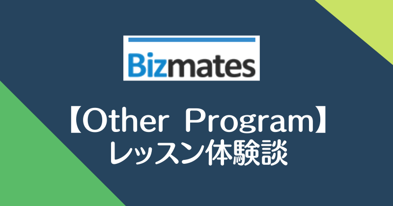 Bizmates【Other Program】レッスン体験談