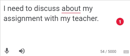 Grammarly I need to discuss my assignment with my team 添削