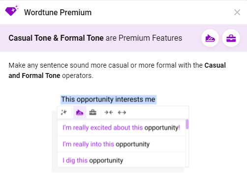 Wordtune Premiumの機能