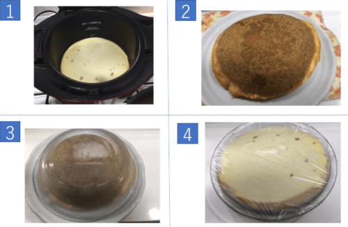 Image: Cheesecake removed from the pot