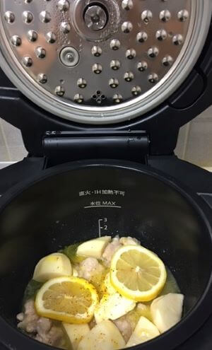 鶏肉のレモンクリーム煮調理前操作画面