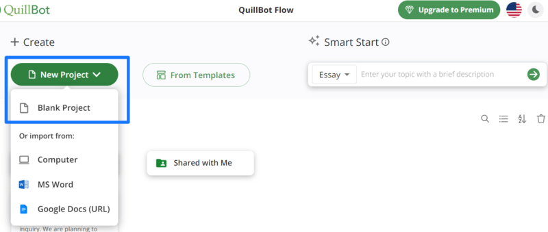 QuillBot Flow Blank