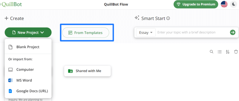 QuillBot Flow Template